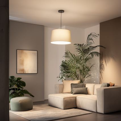 Brilagi - LED-Pendelleuchte an Kabel CERIA 1xE27/40W/230V Ø 45 cm beige