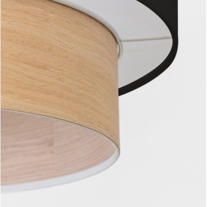 Brilagi - LED-Pendelleuchte an Kabel CERIA 1xE27/40W/230V Ø 50 cm schwarz/beige