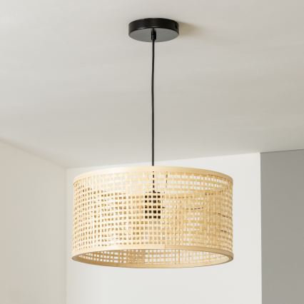 Brilagi - LED-Pendelleuchte an Kabel CERIA BOHO 1xE27/40W/230V Ø 25 cm Bambus