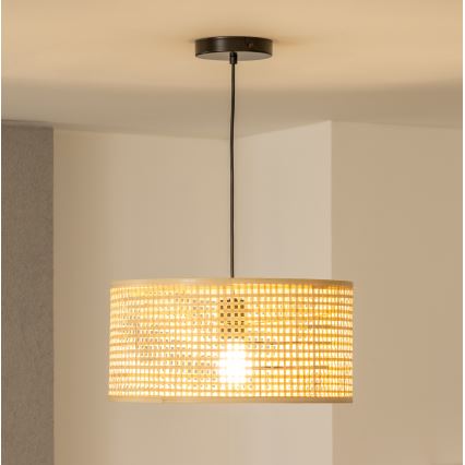 Brilagi - LED-Pendelleuchte an Kabel CERIA BOHO 1xE27/40W/230V Ø 25 cm Bambus