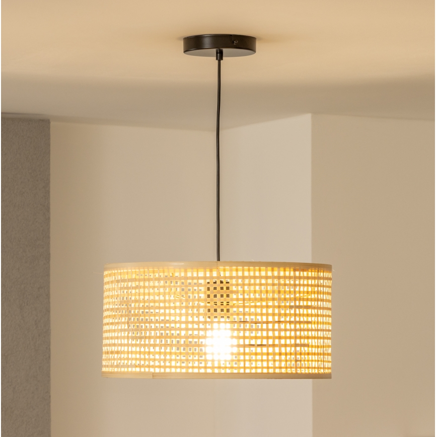 Brilagi - LED-Pendelleuchte an Kabel CERIA BOHO 1xE27/40W/230V Ø 25 cm Bambus