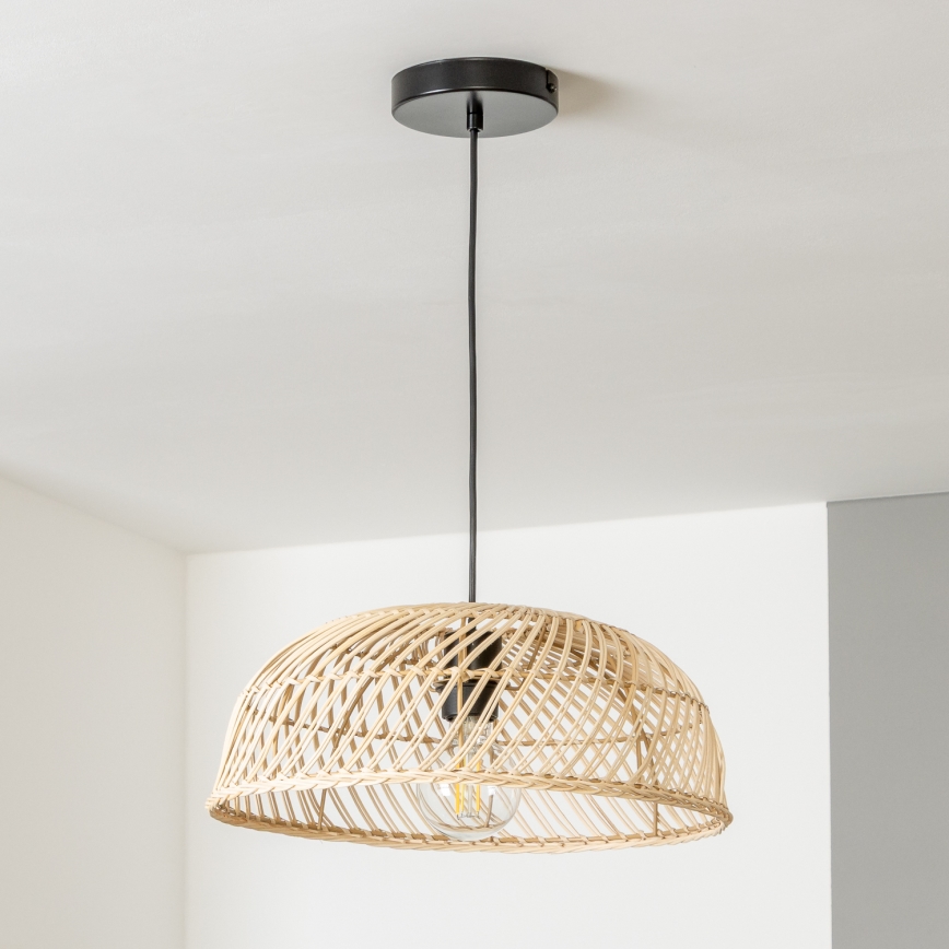 Brilagi - LED-Pendelleuchte an Kabel CERIA BOHO 1xE27/40W/230V Ø 40 cm Rattan