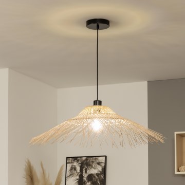Brilagi - LED-Pendelleuchte an Kabel CERIA BOHO 1xE27/40W/230V Ø 70 cm Bambus