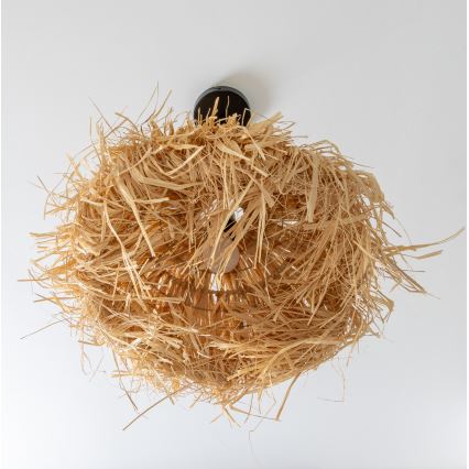 Brilagi – LED-Pendelleuchte an Seil CERIA BOHO 1xE27/40W/230V Ø 40 cm Raffia