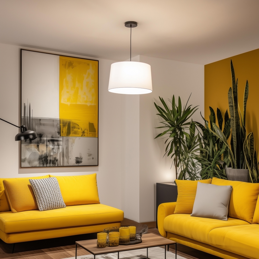 Brilagi - LED-Pendelleuchte CERIA an Kabel 1xE27/40W/230V Ø 45 cm weiß