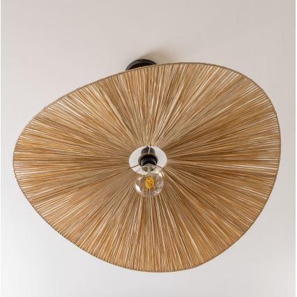Brilagi - LED-Pendelleuchte CERIA BOHO, 1xE27/40W/230V, Ø 80 cm, Raffia