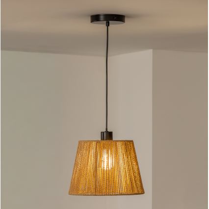 Brilagi - LED-Pendelleuchte CERIA BOHO an Kabel 1xE27/40W/230V Ø 28 cm, braun