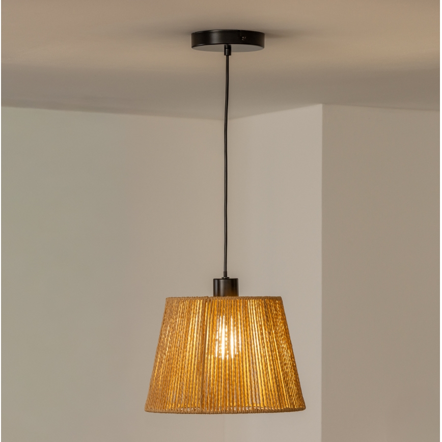 Brilagi - LED-Pendelleuchte CERIA BOHO an Kabel 1xE27/40W/230V Ø 28 cm, braun