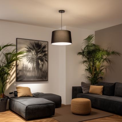 Brilagi - LED-Pendelleuchte CERIA mit Kabelaufhängung 1xE27/40W/230V Ø 45 cm schwarz