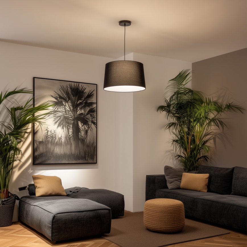 Brilagi - LED-Pendelleuchte CERIA mit Kabelaufhängung 1xE27/40W/230V Ø 45 cm schwarz