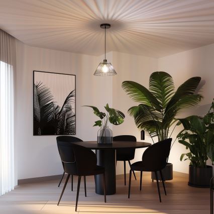 Brilagi - LED-Pendelleuchte CERIA WIRE mit Kabelaufhängung, 1x E27/40W/230V, Ø 30 cm, schwarz