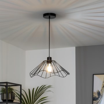 Brilagi - LED-Pendelleuchte CERIA WIRE mit Seilaufhängung, 1x E27/40W/230V, Ø 40 cm, schwarz