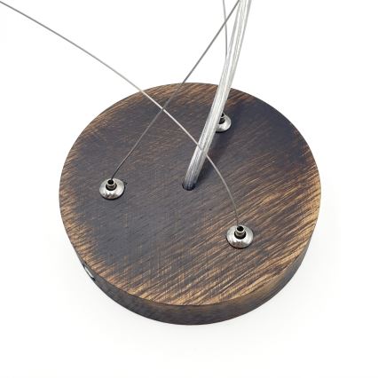 Brilagi - LED-Pendelleuchte mit Seilaufhängung CARVALHO SMOKEY 3xE27/60W/230V Eiche Ø 47,5 cm