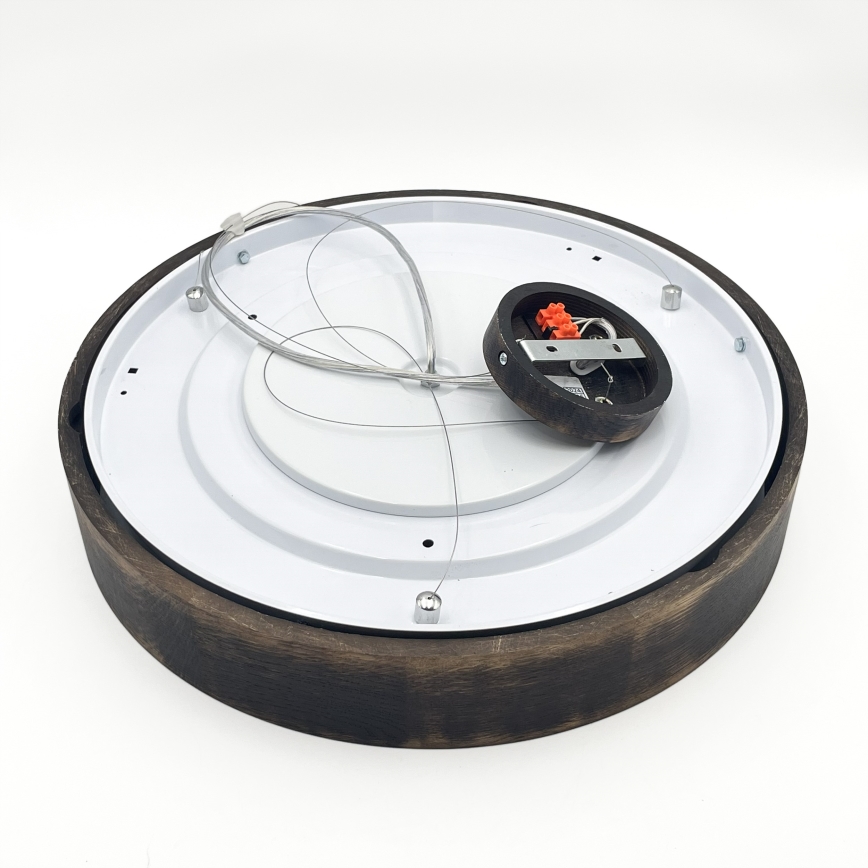 Brilagi - LED-Pendelleuchte mit Seilaufhängung CARVALHO SMOKEY 3xE27/60W/230V Eiche Ø 47,5 cm