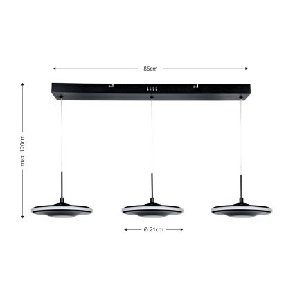 Brilagi - LED-Pendelleuchte mit Seilaufhängung VERANO 3xLED/15W/230V