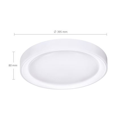 Brilagi - LED RGB dimmbare Deckenleuchte FLOCO LED/30W/230V Ø 39,5 cm 3000-6500K Wi-Fi Tuya + LED/6W + Fernbedienung