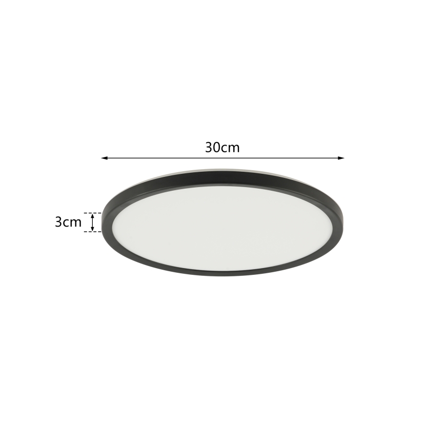 Brilagi - LED RGBW dimmbare Deckenleuchte ULTRA SLIM LED/18W/230V 2700-6500K Ø 30 cm schwarz + Fernbedienung