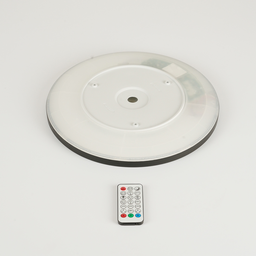 Brilagi - LED RGBW dimmbare Deckenleuchte ULTRA SLIM LED/18W/230V 2700–6500K Ø 30 cm schwarz + Fernbedienung