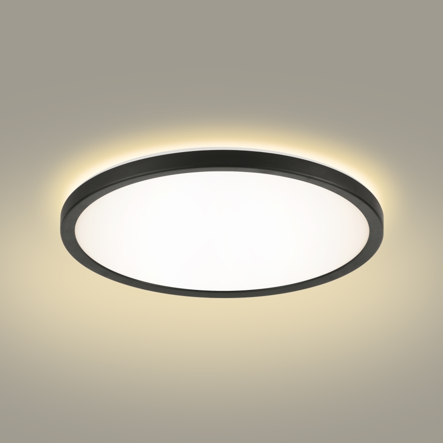Brilagi - LED RGBW dimmbare Deckenleuchte ULTRA SLIM LED/18W/230V 2700-6500K Ø 30 cm schwarz + Fernbedienung