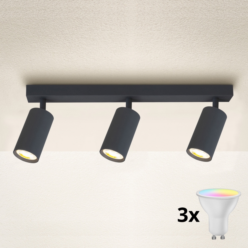 Brilagi - LED RGBW dimmbarer Deckenspot SELE 3xGU10/6,5W/230V 2700-6500K Anthrazit