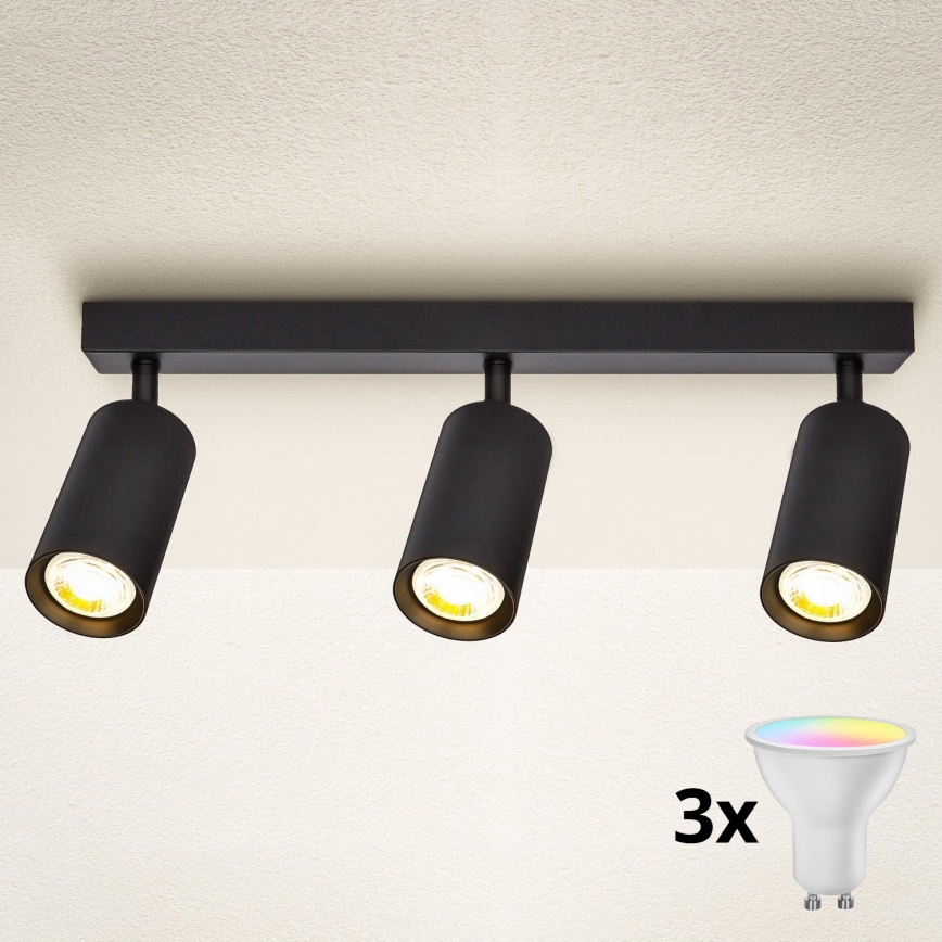 Brilagi - LED RGBW dimmbarer Einbaustrahler SELE 3xGU10/6,5W/230V 2700-6500K schwarz