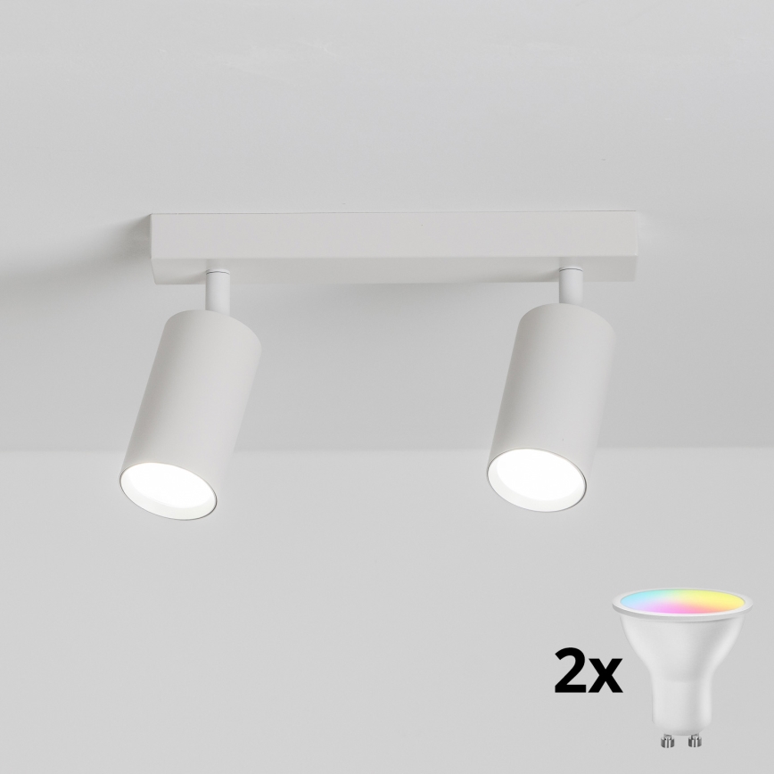Brilagi - LED RGBW dimmbares Einbauleuchte SELE 2xGU10/6,5W/230V 2700-6500K weiß