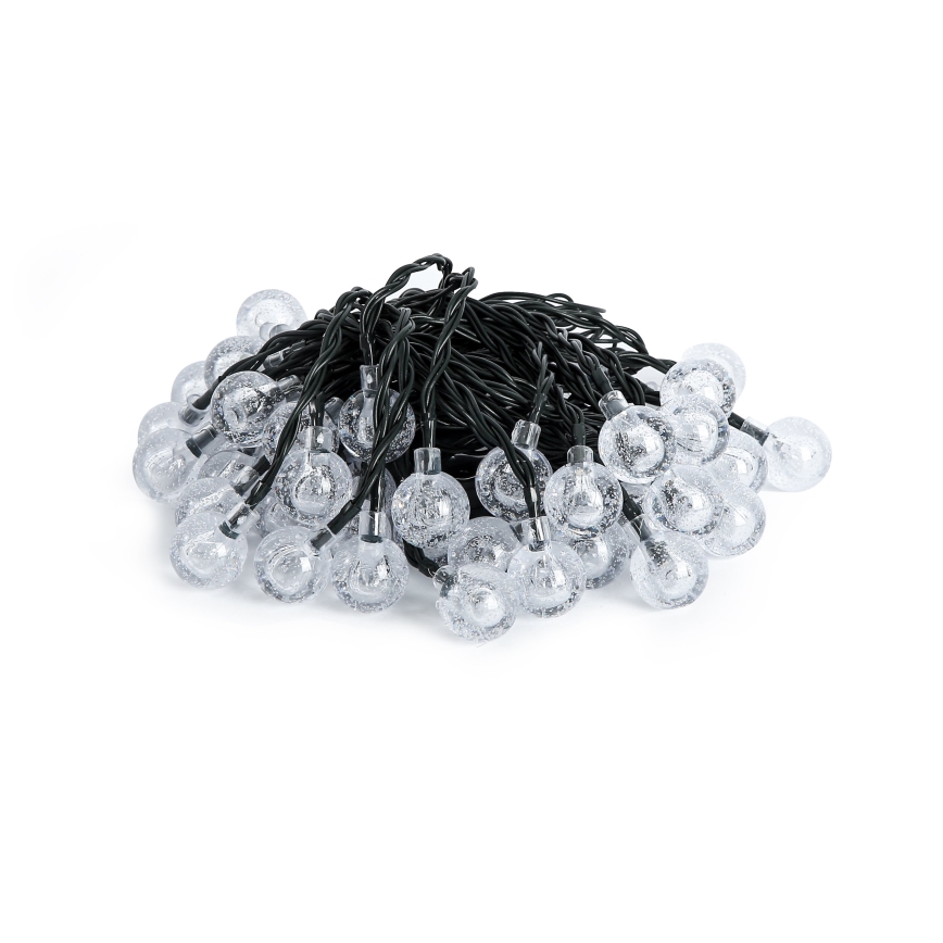 Brilagi - Solar-LED-Lichterkette BUBBLE 50xLED/8 Funktionen 7m IP65 warmweiß 600 mAh