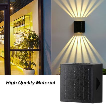 Brilagi - LED Solar-Wandleuchte BLOCK LED/2W/3,7V 1300 mAh IP44