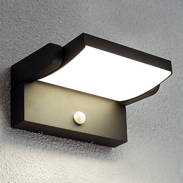 Brilagi - LED Solar-Wandleuchte mit Bewegungs- und Dämmerungssensor ANKLE LED/10W/3,7V 3000 mAh 3000K IP65 Anthrazit