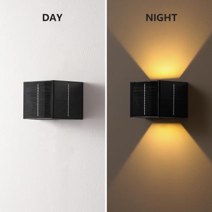 Brilagi - LED Solar-Wandleuchte SOLAR CUBE LED/2W/3,2V 1300 mAh IP54