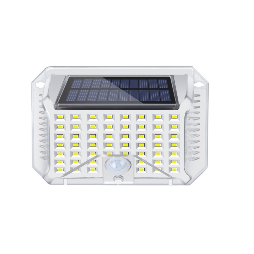 Brilagi - LED Solar-Wandleuchte mit Bewegungs- und Dämmerungssensor WALLIE LED/4W/5,5V 1200 mAh 6500K IP64 silber