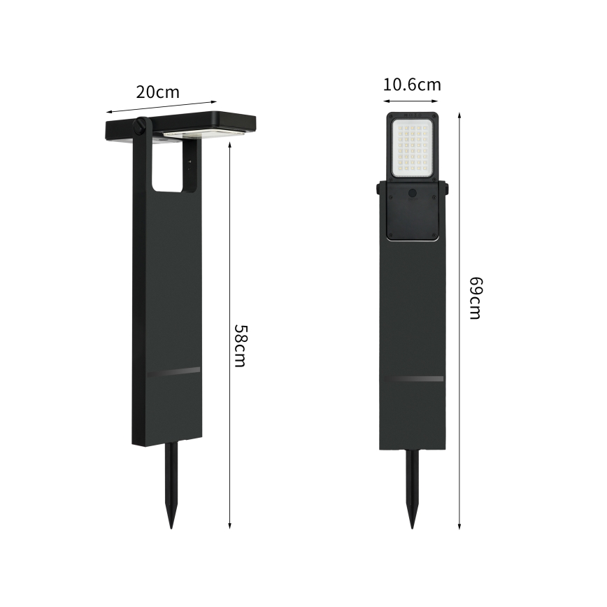 Brilagi - LED-Solarleuchte SONNE SPIKE LED/4W/3,7V 2200 mAh IP44