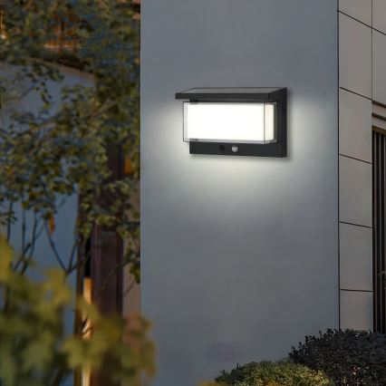 Brilagi - LED-Solarwandleuchte mit Sensor SONNE LUME LED/10W/3,7V 4000 mAh IP44