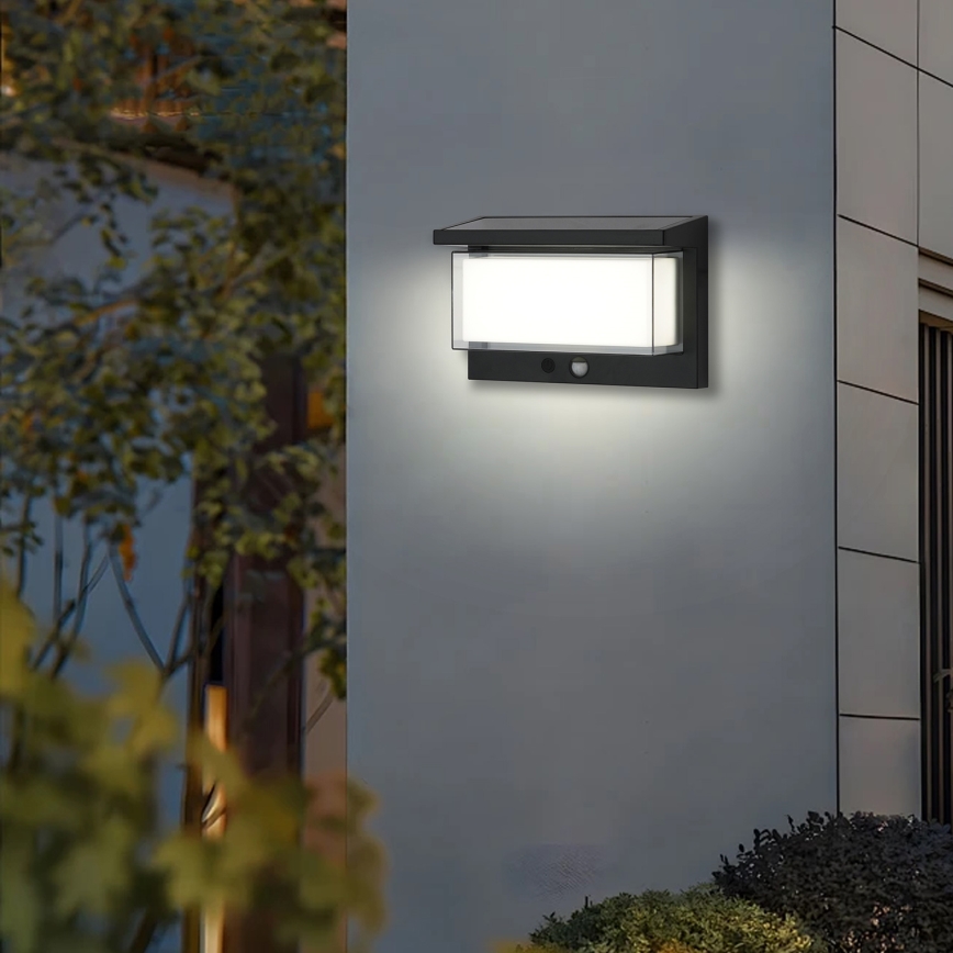 Brilagi - LED-Solarwandleuchte mit Sensor SONNE LUME LED/10W/3,7V 4000 mAh IP44