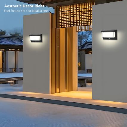 Brilagi - LED-Solarwandleuchte mit Sensor SONNE LUME LED/10W/3,7V 4000 mAh IP44
