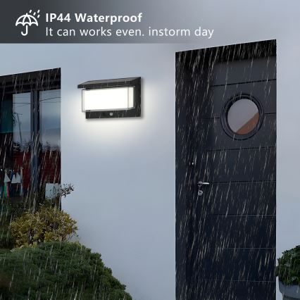 Brilagi - LED-Solarwandleuchte mit Sensor SONNE LUME LED/10W/3,7V 4000 mAh IP44