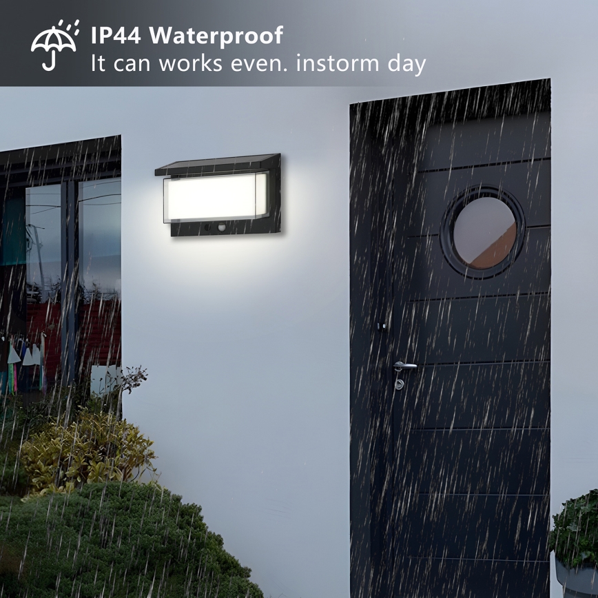 Brilagi - LED-Solarwandleuchte mit Sensor SONNE LUME LED/10W/3,7V 4000 mAh IP44