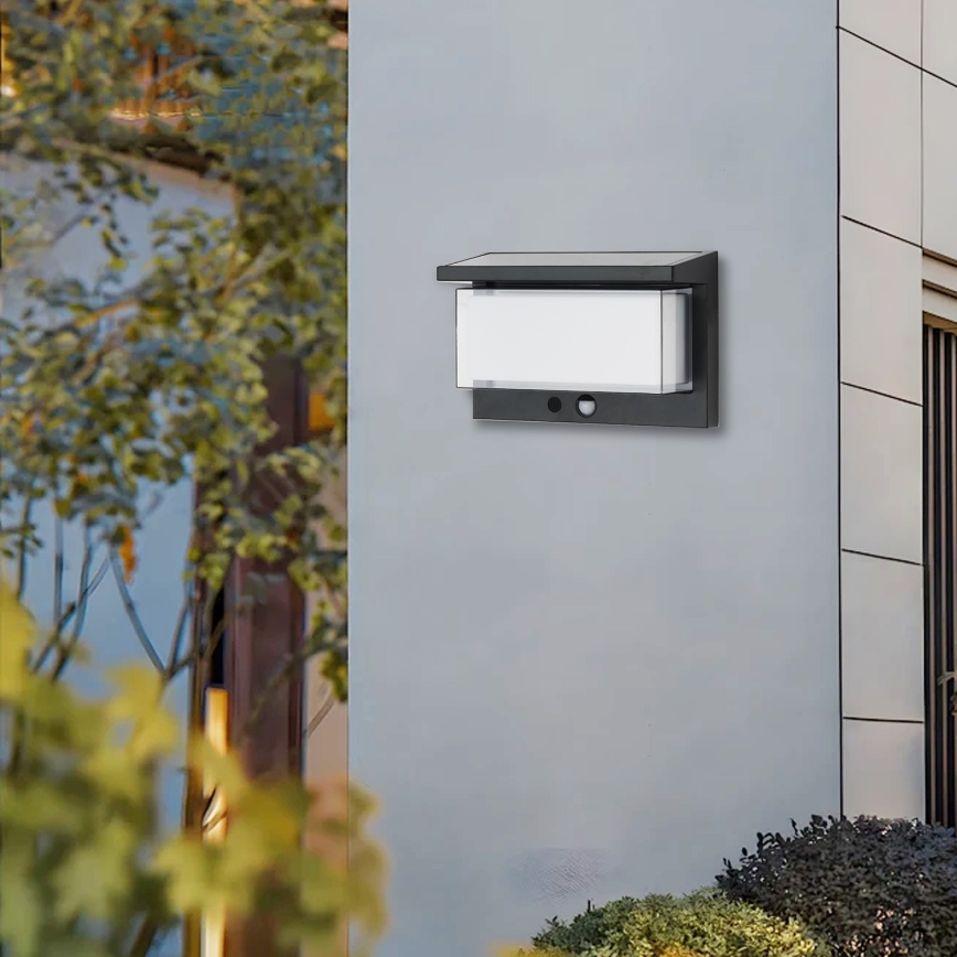 Brilagi - LED-Solarwandleuchte mit Sensor SONNE LUME LED/10W/3,7V 4000 mAh IP44