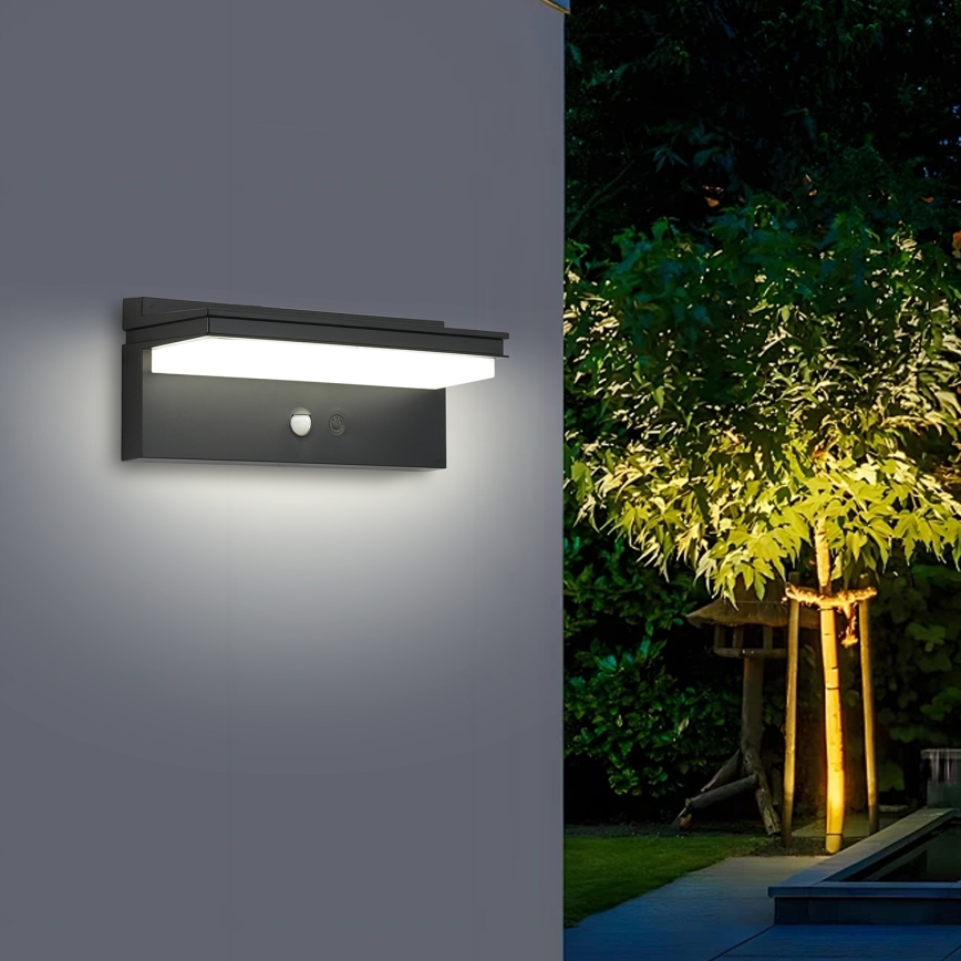 Brilagi - LED-Solarwandleuchte mit Sensor SONNE SENSE LED/10W/3,7V 4000 mAh IP44