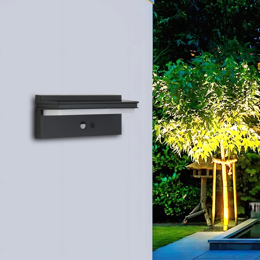Brilagi - LED-Solarwandleuchte mit Sensor SONNE SENSE LED/10W/3,7V 4000 mAh IP44