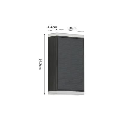 Brilagi - LED-Solarwandleuchte SONNE GUARD LED/2W/3,7V 2000 mAh IP45