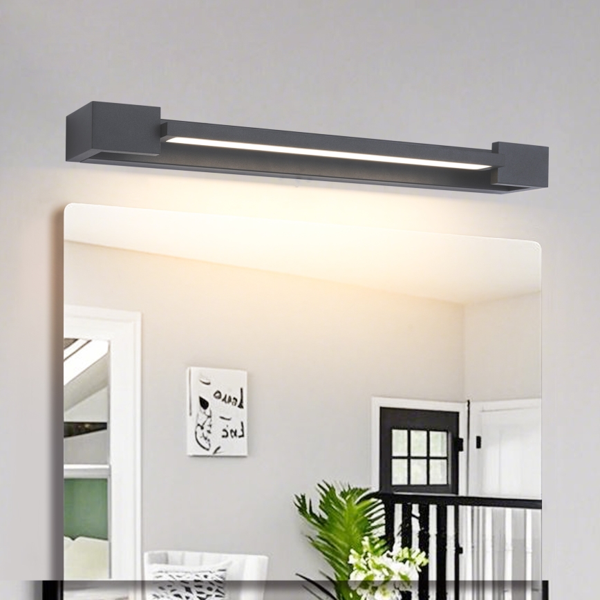 Brilagi - LED-Spiegelbeleuchtung AQUA LINE LED/12W/230V 45 cm IP44 Anthrazit