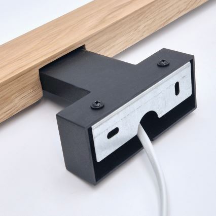 Brilagi - LED-Spiegelbeleuchtung für Badezimmer WOODY MIRROR LED/12W/230V 60 cm IP44 Eiche/schwarz