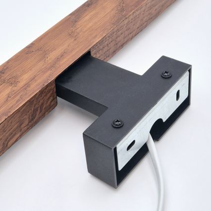 Brilagi - LED-Spiegelbeleuchtung für Badezimmer WOODY MIRROR LED/12W/230V 60 cm IP44 Eiche Kirsche/schwarz