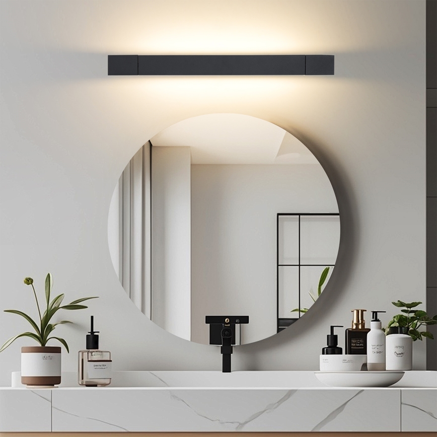 Brilagi - LED-Badezimmer-Spiegelleuchte AQUA LINE LED/12W/230V 45 cm IP44 schwarz CRI 90