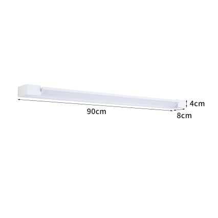 Brilagi - LED-Badezimmer-Spiegelbeleuchtung AQUA LINE LED/24W/230V 90 cm IP44 weiß CRI 90