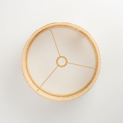 Brilagi - LED Stehlampe CERIA 1x E27/40W/230V Ø 25 cm Bambus/mattes Chrom