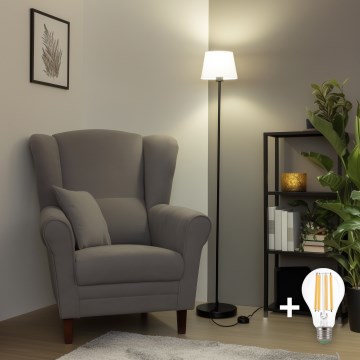 Brilagi - LED-Stehleuchte CERIA 1xE27/40W/230V Ø 20,5 cm weiß/schwarz