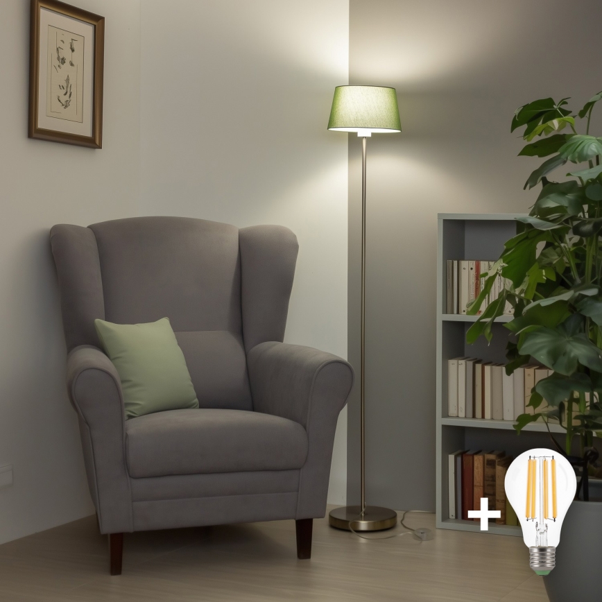 Brilagi - LED-Stehleuchte CERIA 1xE27/40W/230V Ø 25 cm grün/matt-chrom