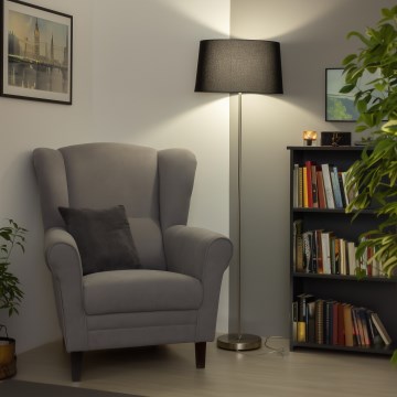 Brilagi - LED-Stehleuchte CERIA 1xE27/40W/230V, Ø 45 cm, schwarz/matt-chrom